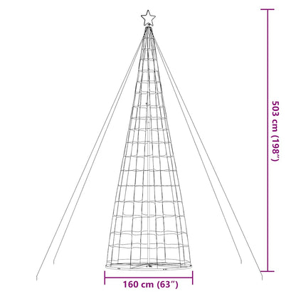 Albero di Natale a LED 1534 LED Bianco Caldo 503 cm