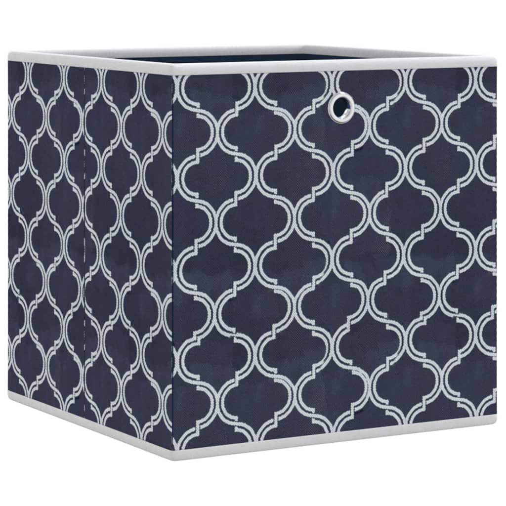 Scatole Portaoggetti 10 pz Blu 32x32x32cm Tessuto non Tessuto - homemem39