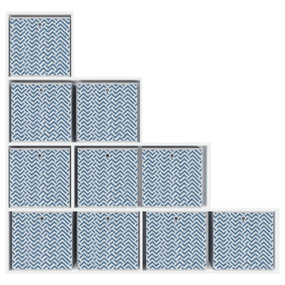 Scatole Portaoggetti 10 pz Blu 32x32x32 cm Tessuto non Tessuto - homemem39