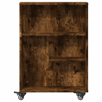 Carrello Stretto Rovere Fumo 48x13x68 cm in Truciolato - homemem39