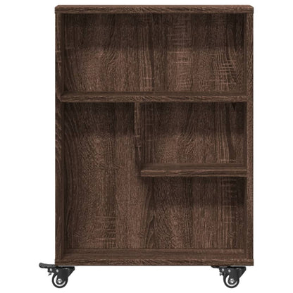 Carrello Stretto Marrone Rovere 48x13x68 cm in Truciolato - homemem39