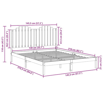 Giroletto Extra Lungo senza Materasso 140x210 cm Legno Massello