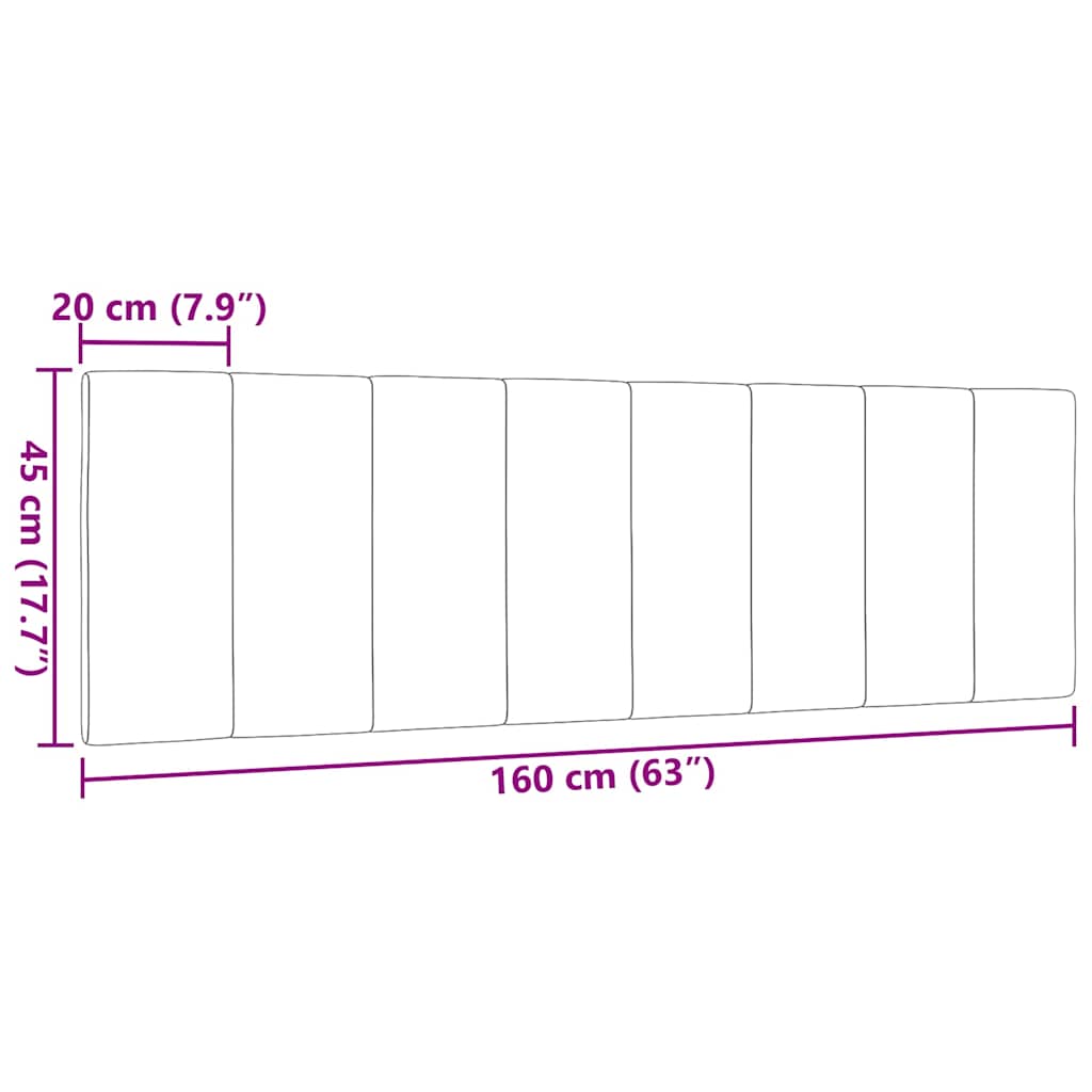 Cuscino Testiera Grigio Chiaro 160 cm in Tessuto