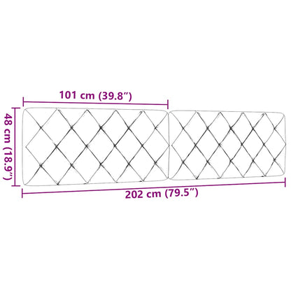 Cuscino Testiera Tortora 200 cm in Tessuto