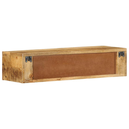 Mobile TV a Parete 80x30x19 cm Legno Grezzo Massello di Mango