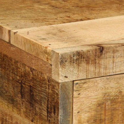 Mobile TV a Parete 80x30x19 cm Legno Grezzo Massello di Mango