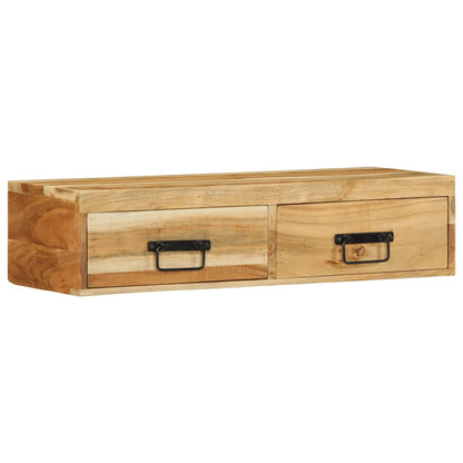 Mobile TV a Parete 80x30x19 cm in Legno Massello di Acacia