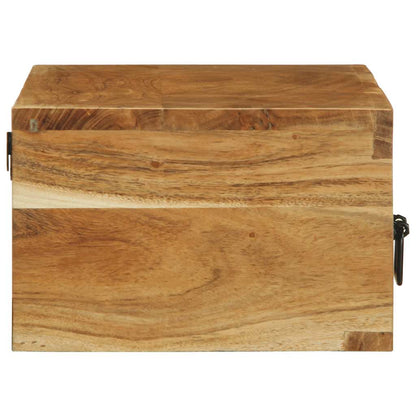 Mobile TV a Parete 80x30x19 cm in Legno Massello di Acacia