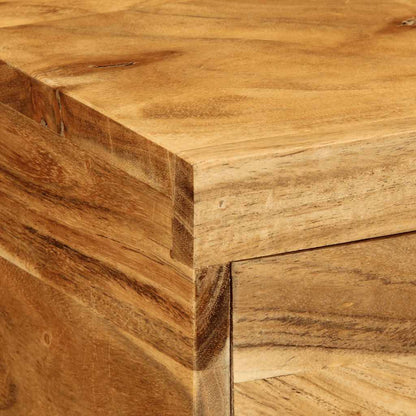 Mobile TV a Parete 80x30x19 cm in Legno Massello di Acacia