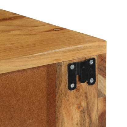 Mobile TV a Parete 80x30x19 cm in Legno Massello di Acacia