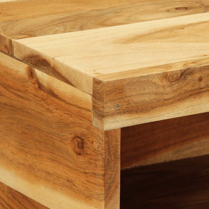 Mobile TV a Parete 60x30x19 cm in Legno Massello di Acacia