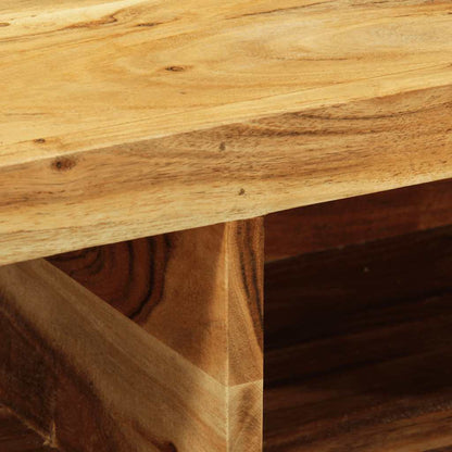 Mobile TV a Parete 60x30x19 cm in Legno Massello di Acacia