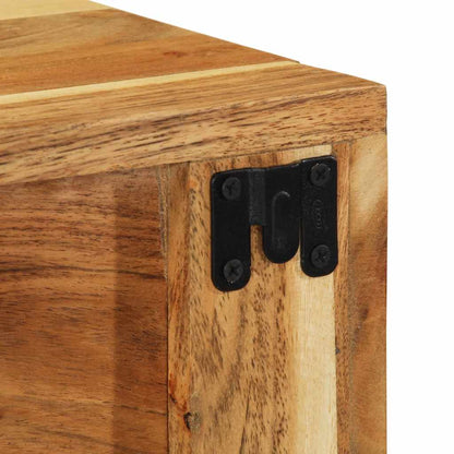Mobile TV a Parete 60x30x19 cm in Legno Massello di Acacia