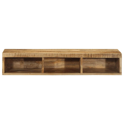 Mobile TV a Parete 100x30x19 cm Legno Grezzo Massello di Mango