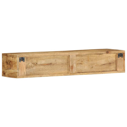 Mobile TV a Parete 100x30x19 cm Legno Grezzo Massello di Mango