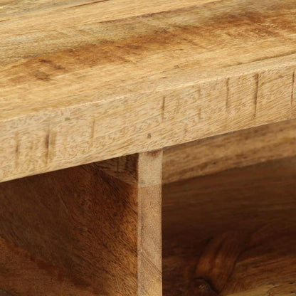 Mobile TV a Parete 100x30x19 cm Legno Grezzo Massello di Mango