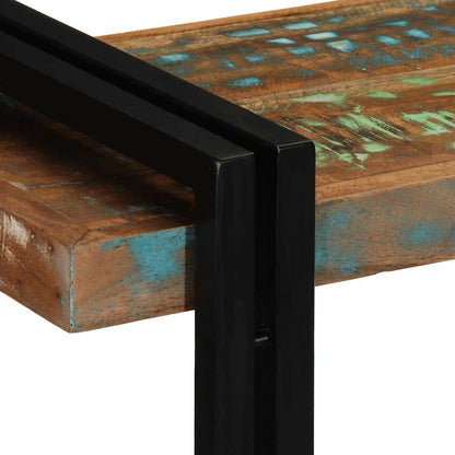 Mensola da Parete Multicolore in Legno Massello di Recupero