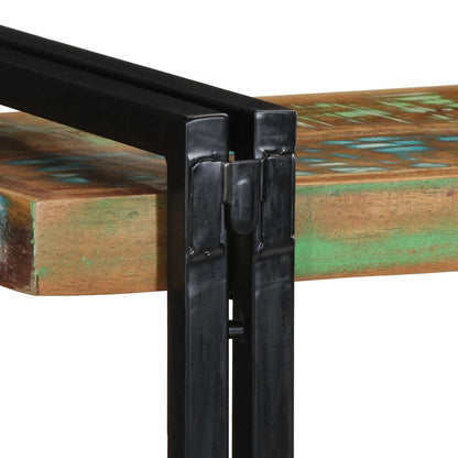 Mensola da Parete Multicolore in Legno Massello di Recupero