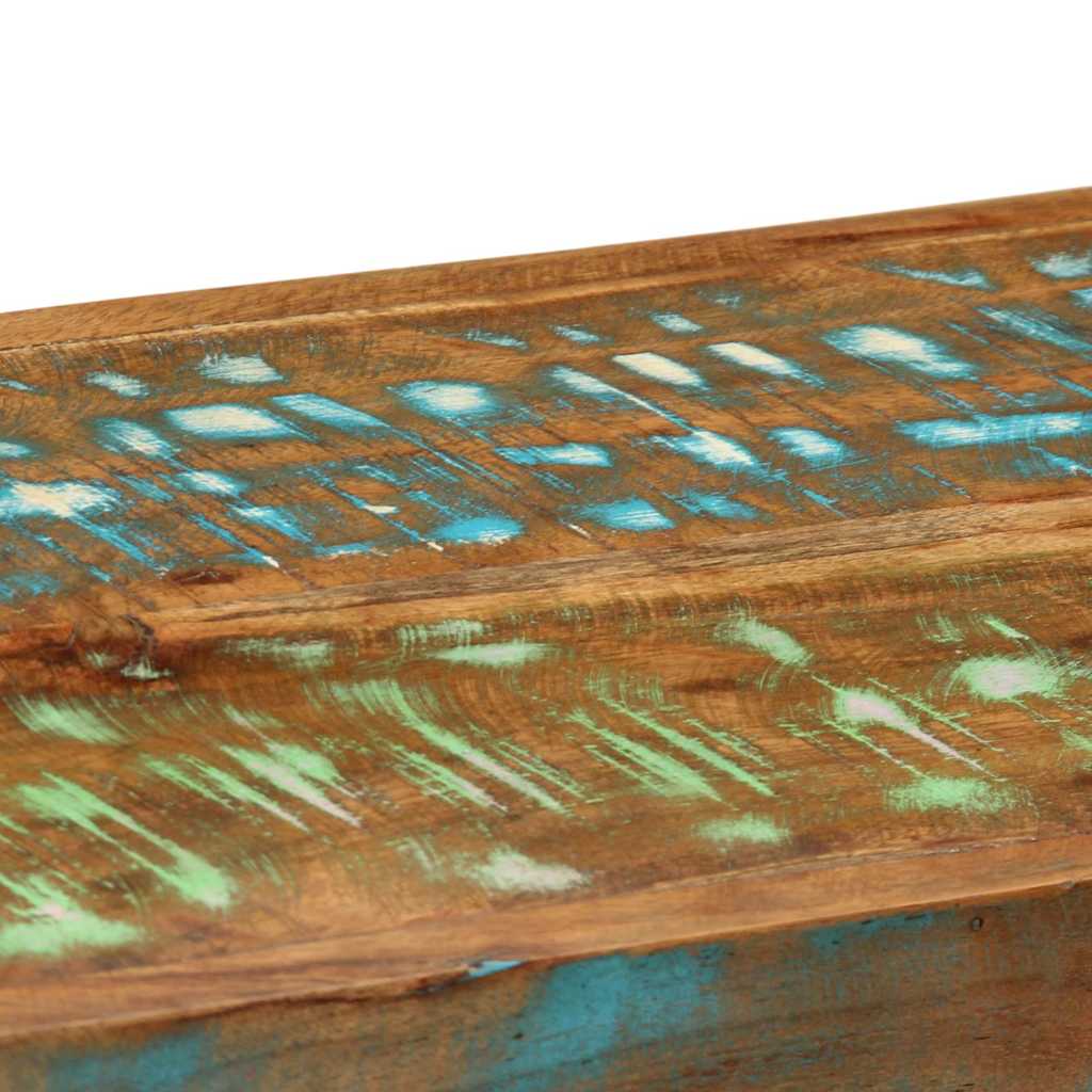 Mensola da Parete Multicolore in Legno Massello di Recupero