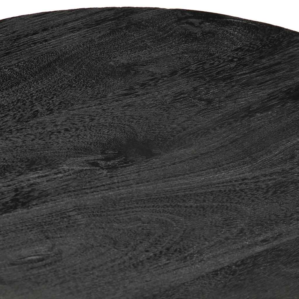 Tavolino da Salotto Nero Ø40x40 cm in Legno Massello di Mango - homemem39