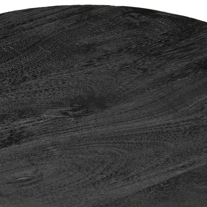 Tavolino da Salotto Nero Ø40x40 cm in Legno Massello di Mango - homemem39