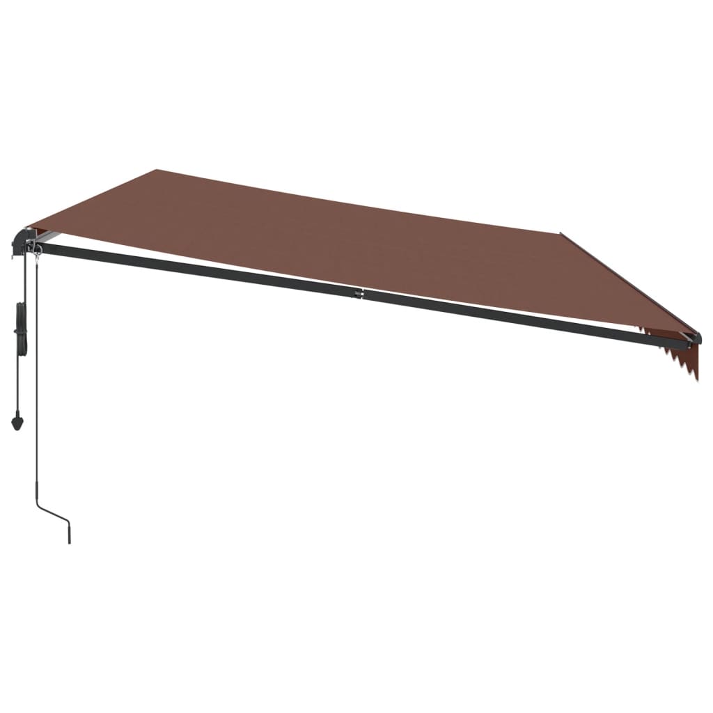 Tenda da Sole Retrattile Automatica Marrone 600x300 cm - homemem39