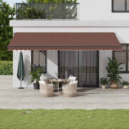 Tenda da Sole Retrattile Automatica Marrone 600x300 cm - homemem39