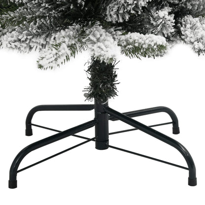 Albero Natale Artificiale Sottile Neve Floccata 150cm PVC e PE - homemem39