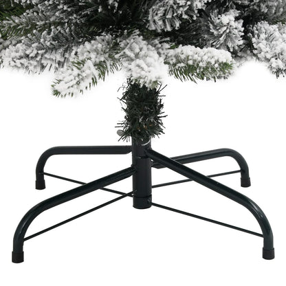 Albero Natale Artificiale Sottile Neve Floccata 240 cm PVC e PE