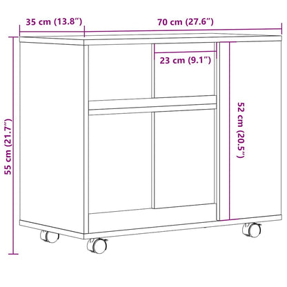 Tavolino Salotto Legno Antico 70x35x55 cm in Legno Multistrato - homemem39