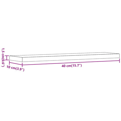 Mensole Parete 4pz Rovere Artigianale 40x10x1,5cm in Truciolato