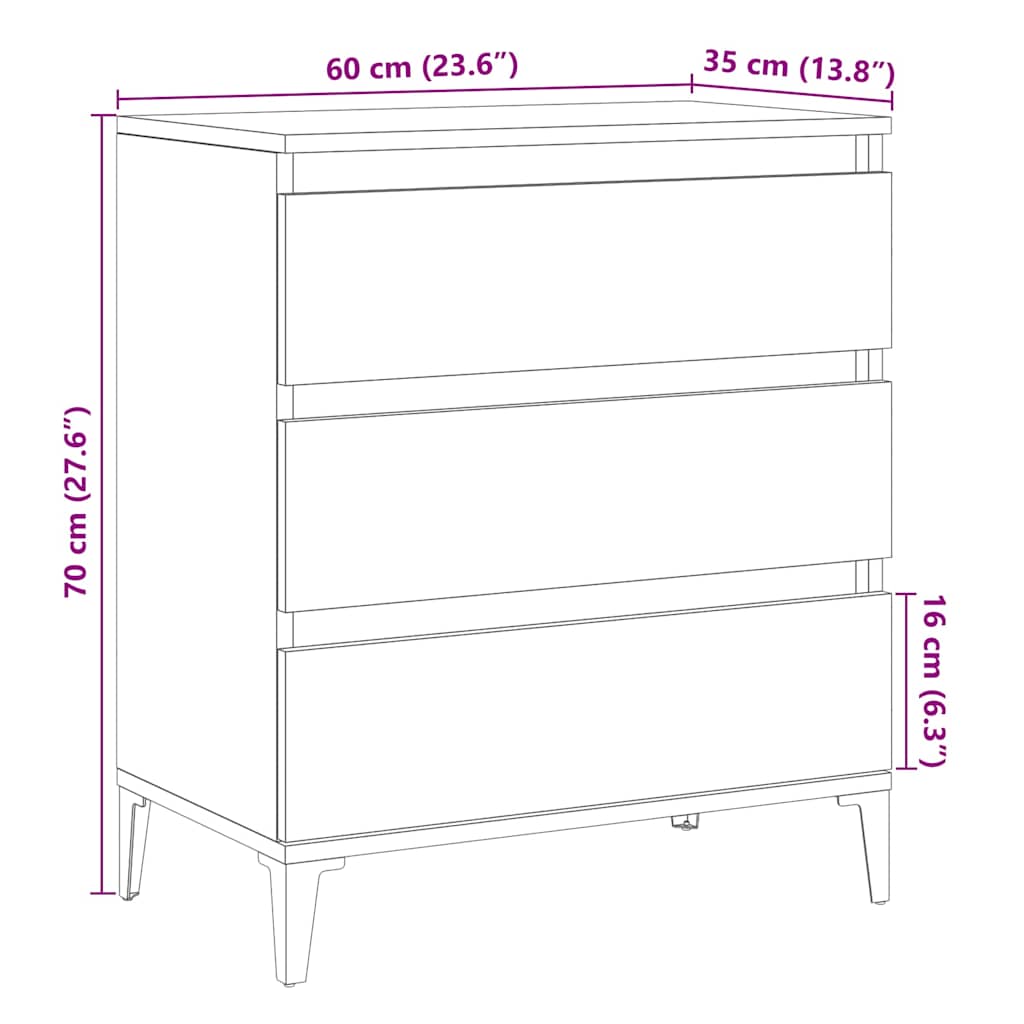 Credenza Rovere Artigianale 60x35x70 cm in Legno Multistrato - homemem39