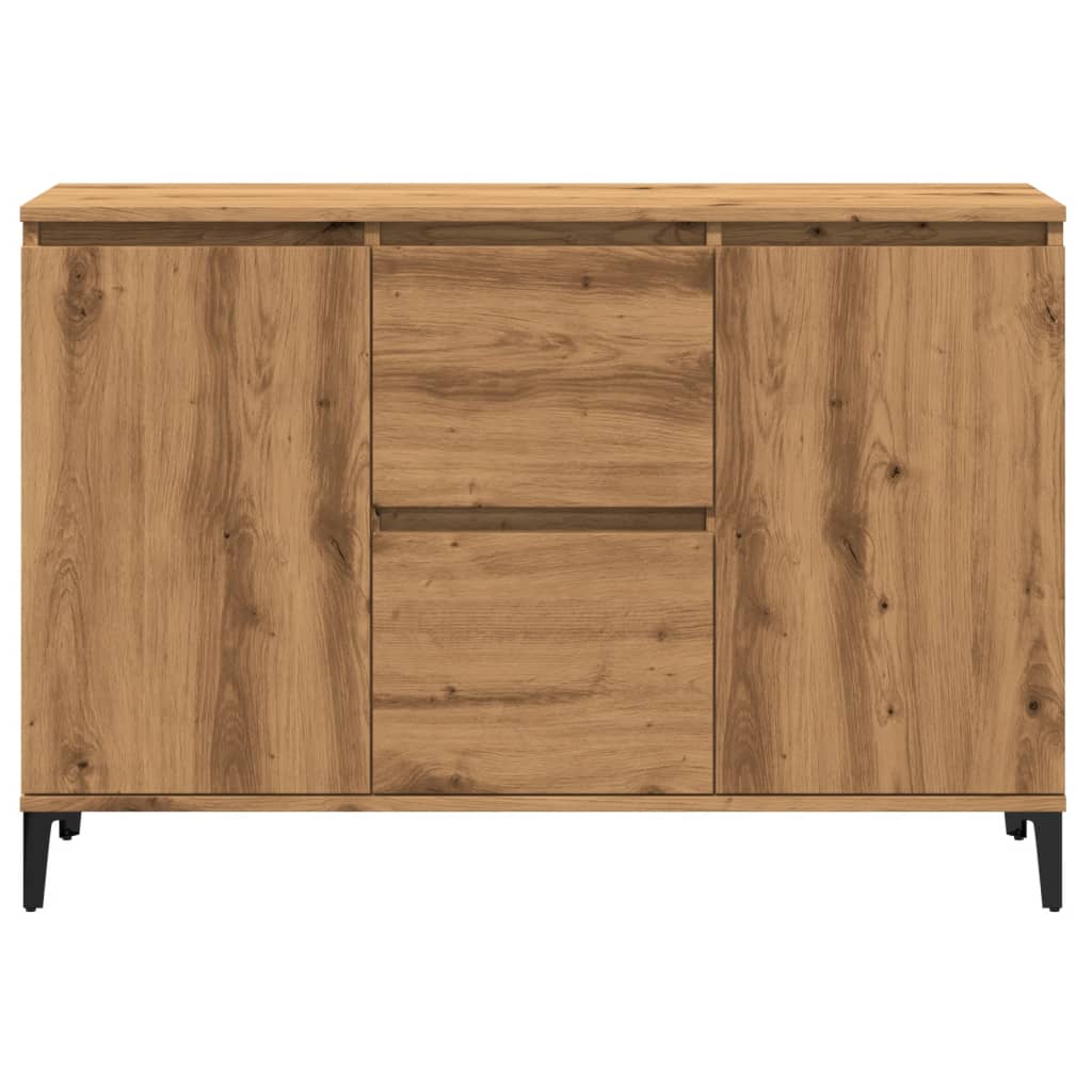 Credenza Rovere Artigianale 102x35x70 cm in Legno Multistrato - homemem39