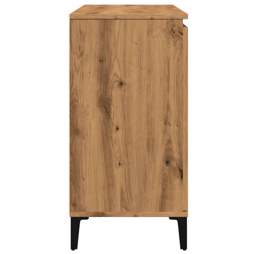 Credenza Rovere Artigianale 102x35x70 cm in Legno Multistrato - homemem39