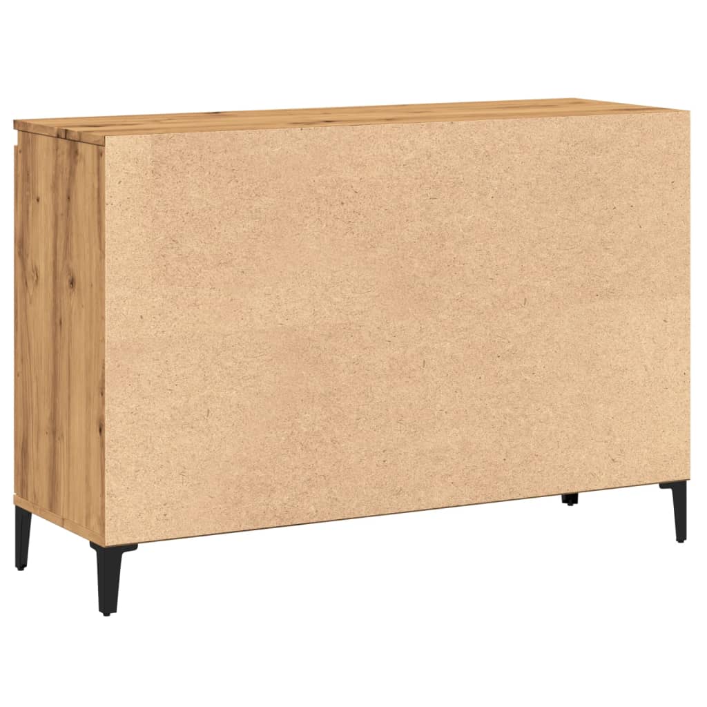 Credenza Rovere Artigianale 102x35x70 cm in Legno Multistrato - homemem39