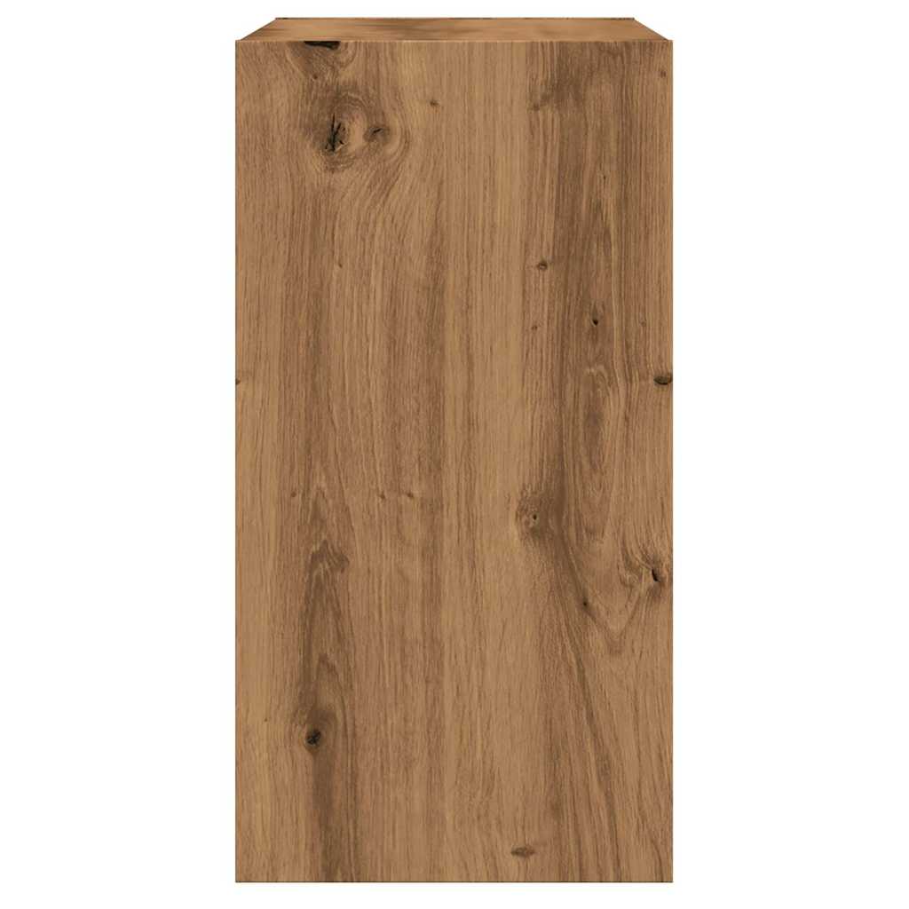 Tavolino Rovere Artigianale 50x26x50 cm in Legno Multistrato - homemem39