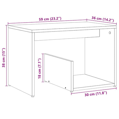 Tavolino Legno Vecchio 59x36x38 cm in Legno Multistrato - homemem39