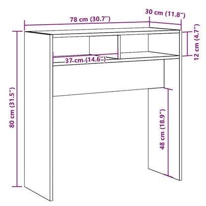 Tavolino Consolle Legno Antico 78x30x80 cm in Truciolato - homemem39