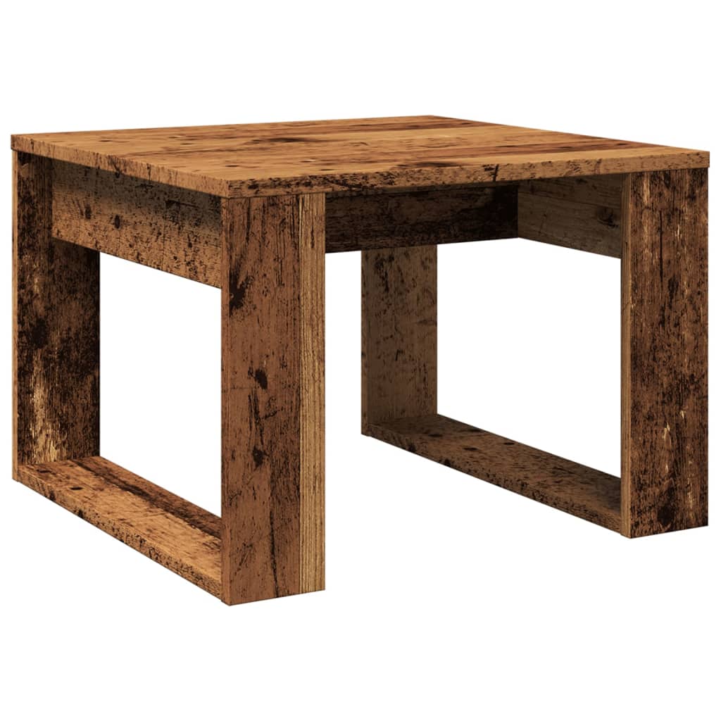 Tavolino Legno Antico 50x50x35 cm in Truciolato - homemem39