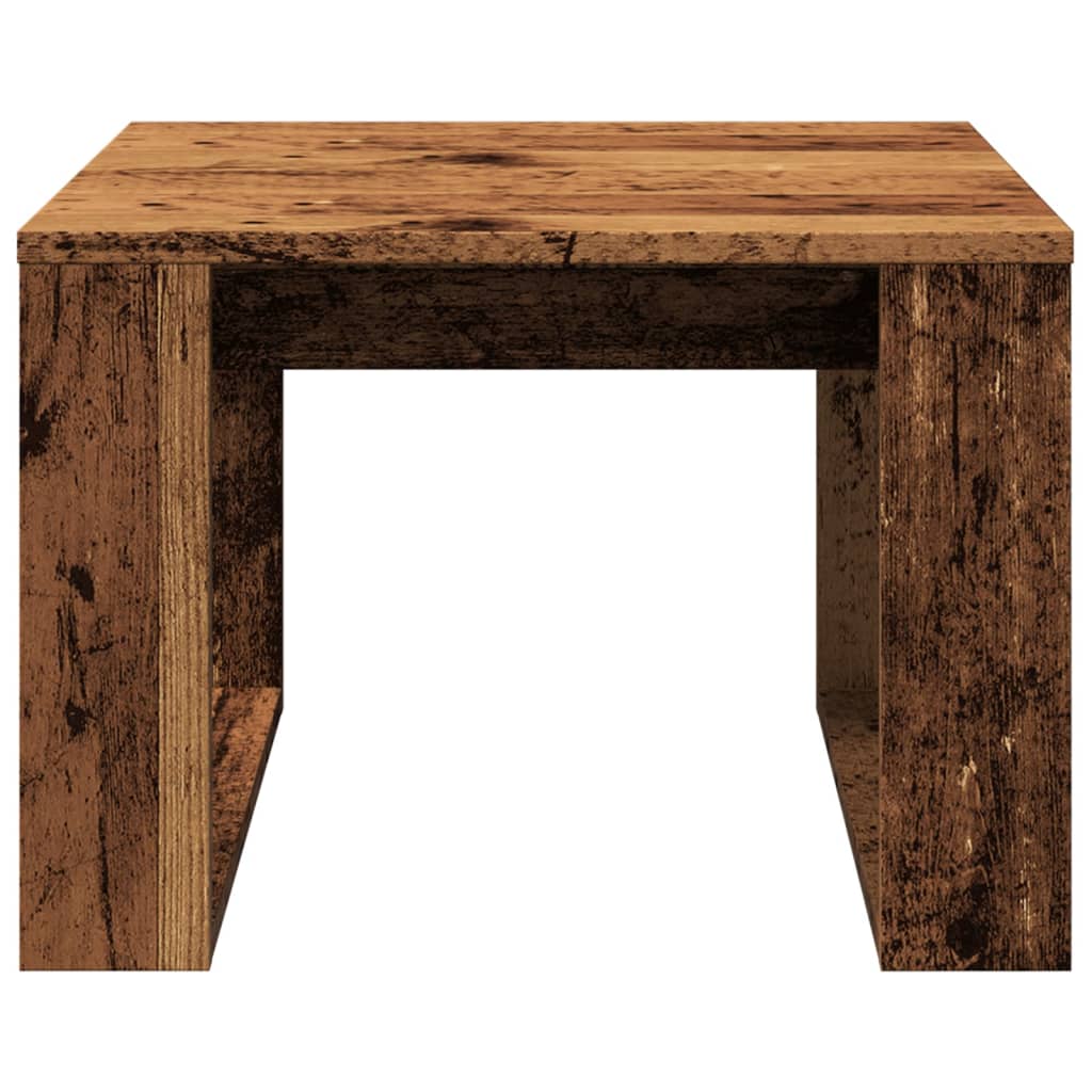 Tavolino Legno Antico 50x50x35 cm in Truciolato - homemem39