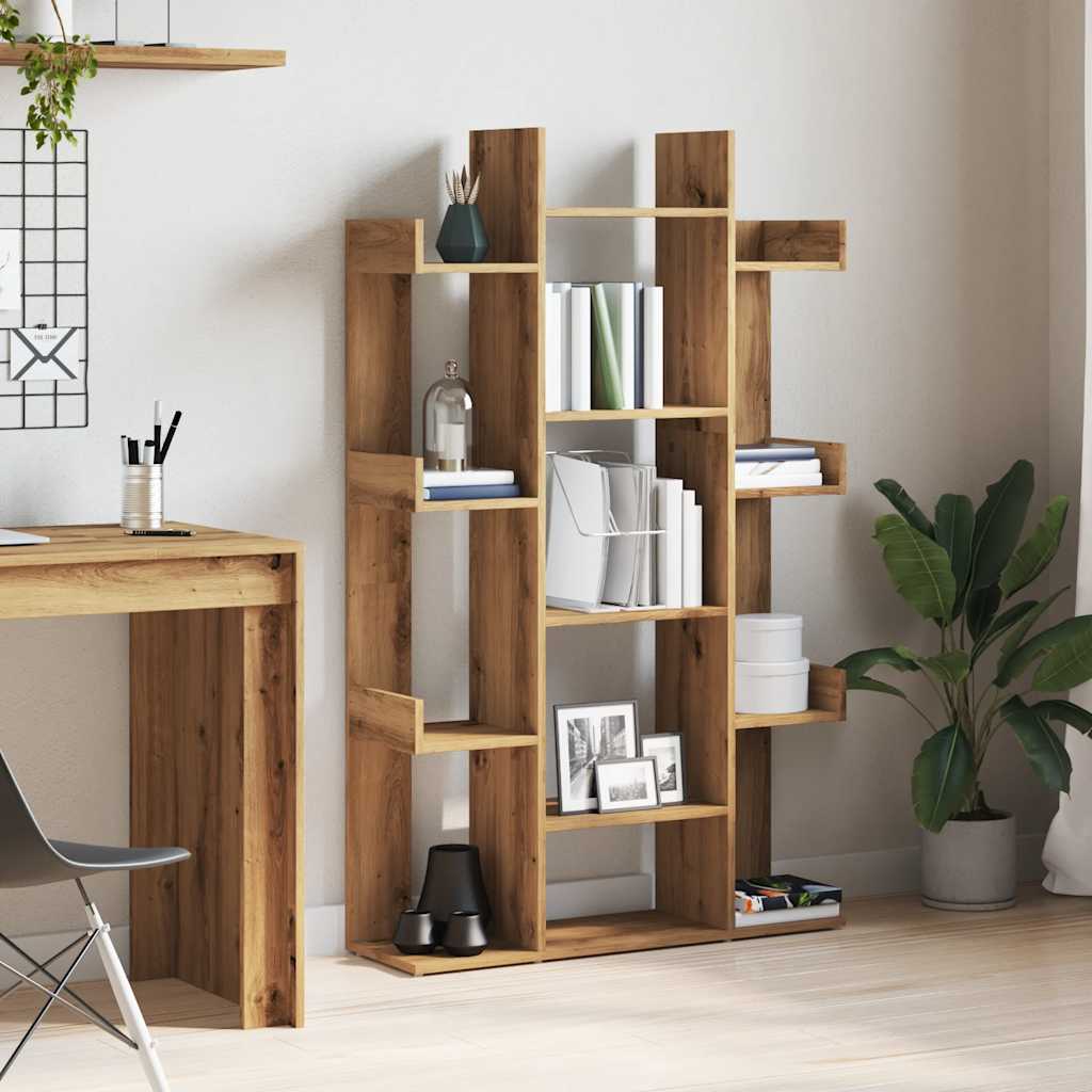 Libreria Rovere Artigianale 86x25,5x140 cm Legno Multistrato