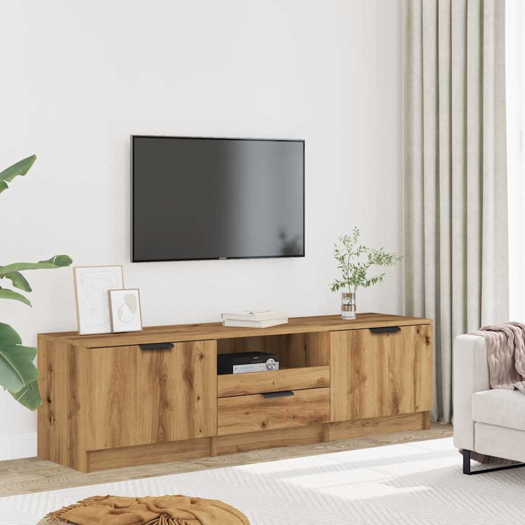 Mobile Porta TV Rovere Artigianale 140x35x40 cm in Truciolato