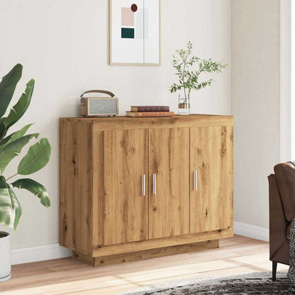 Credenza Rovere Artigianale 92x35x75 cm in Legno Multistrato