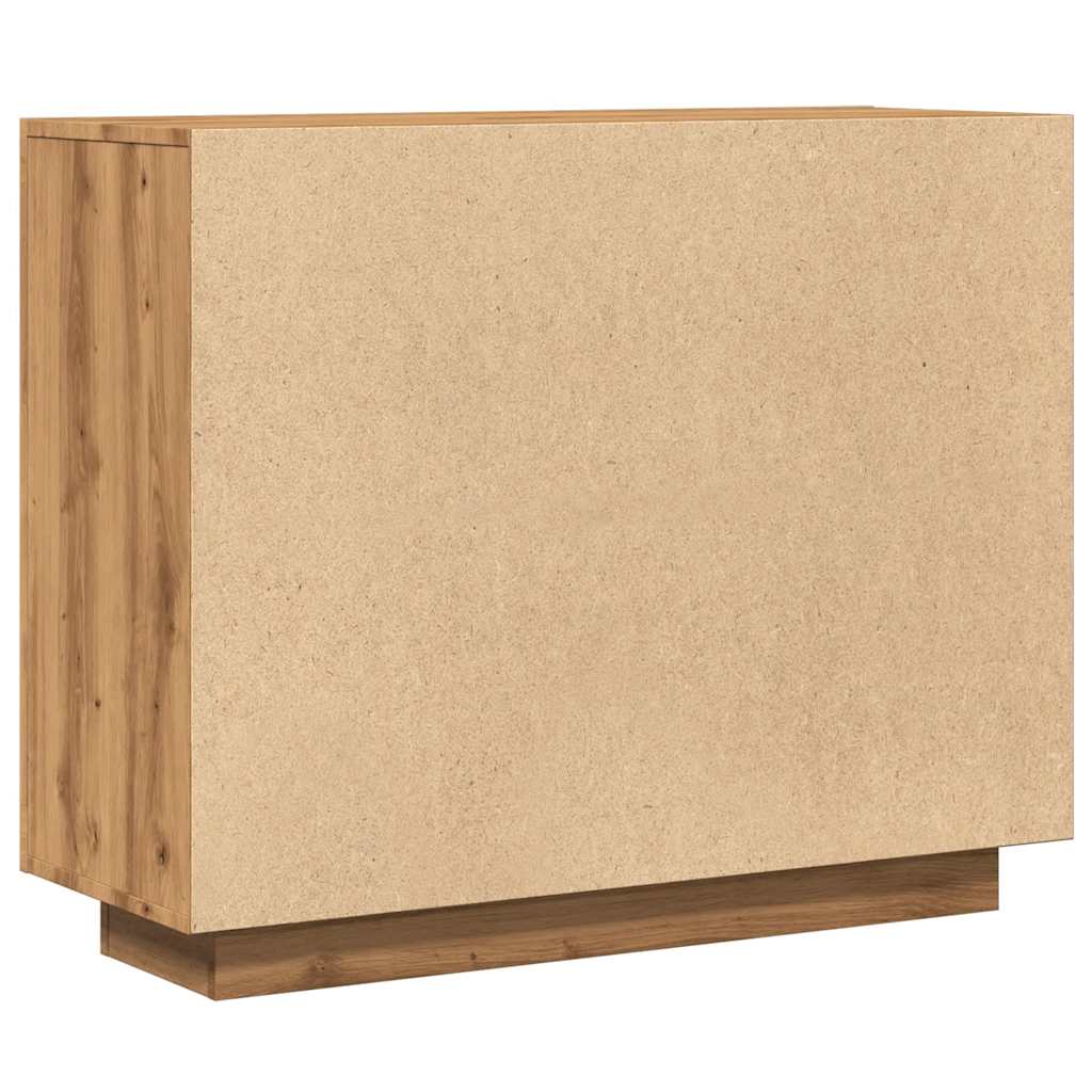 Credenza Rovere Artigianale 92x35x75 cm in Legno Multistrato