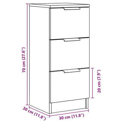 Credenza Rovere Artigianale 30x30x70 cm in Legno Multistrato - homemem39