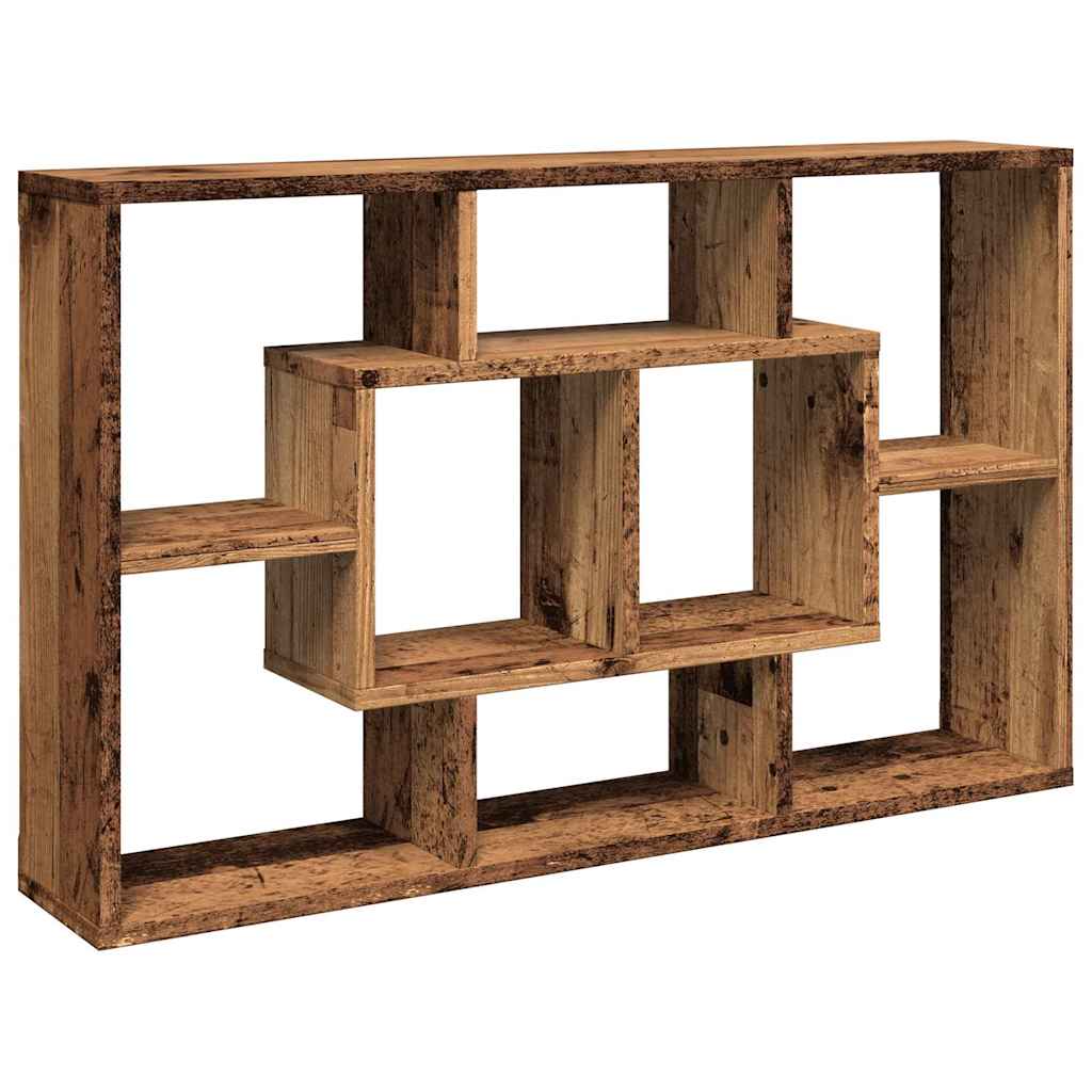 Scaffale a Parete Legno Antico 85x16x52,5 cm Legno Multistrato - homemem39