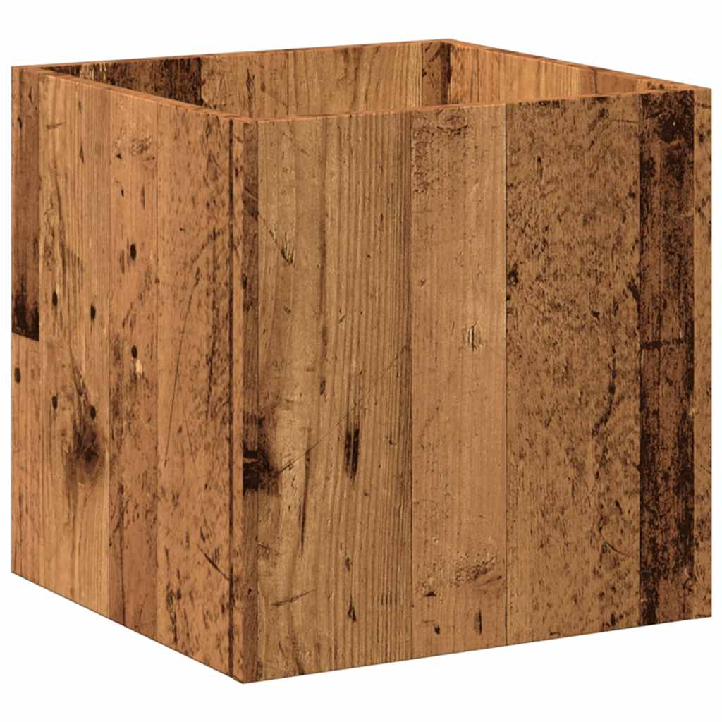 Fioriera Legno Antico 40x40x40 cm in Legno Multistrato - homemem39