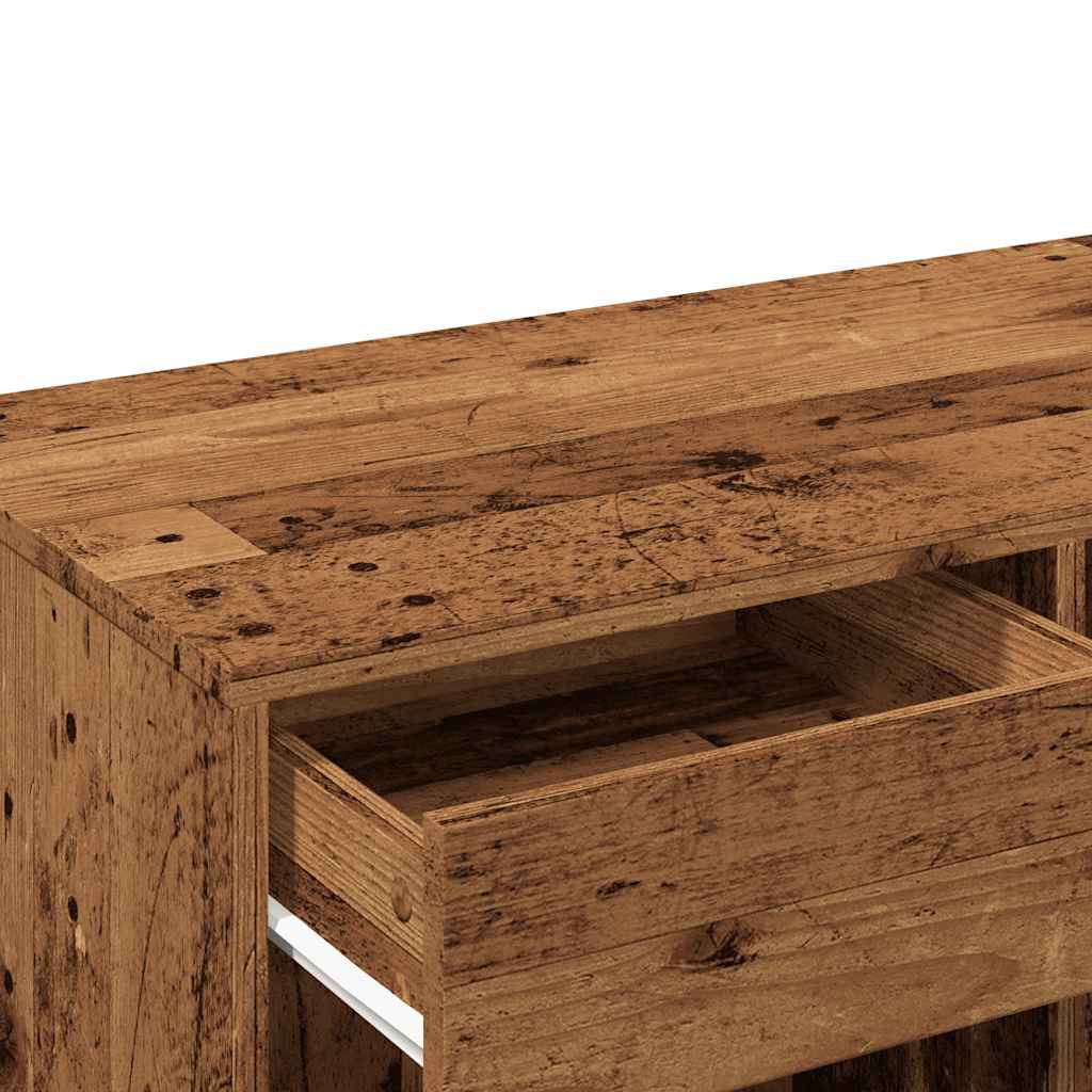 Armadietto per Cosmetici Legno Antico 80x40x75 cm in Truciolato - homemem39