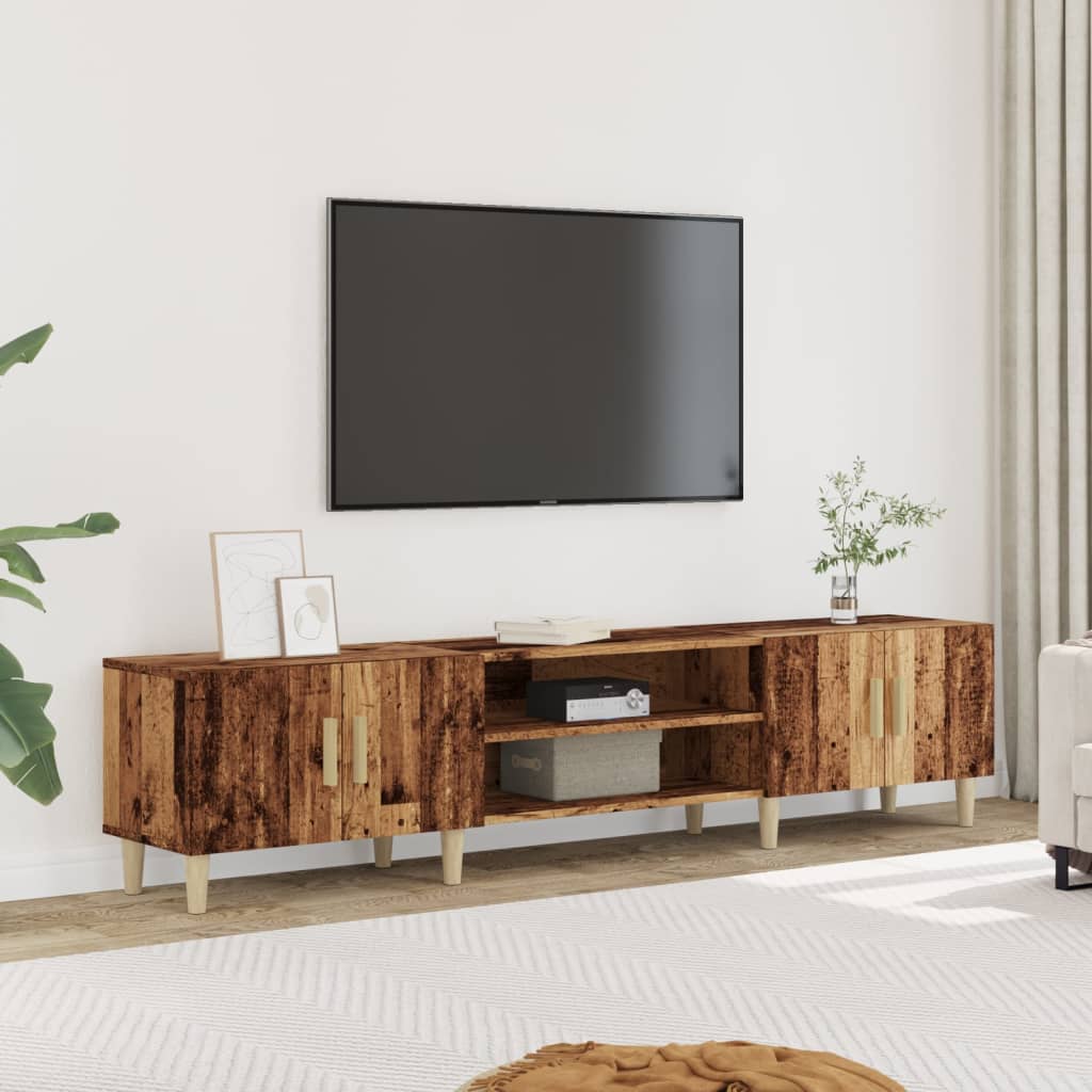 Mobile Porta TV Legno Antico 180x31,5x40cm in Legno Multistrato - homemem39