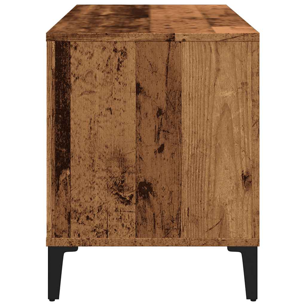 Mobile Porta Dischi Legno Antico 100x38x48 cm Legno Multistrato - homemem39